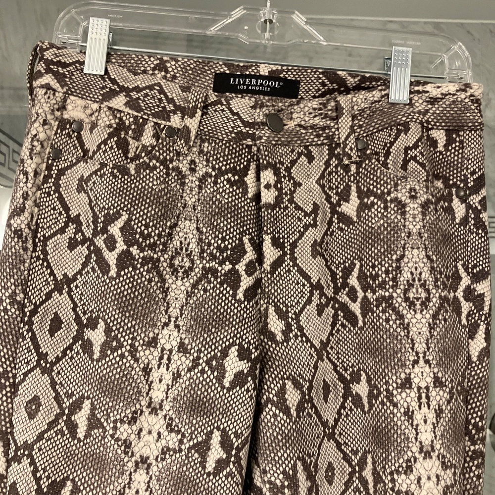 Liverpool Stretch Python Pants, Size 4 - image 2